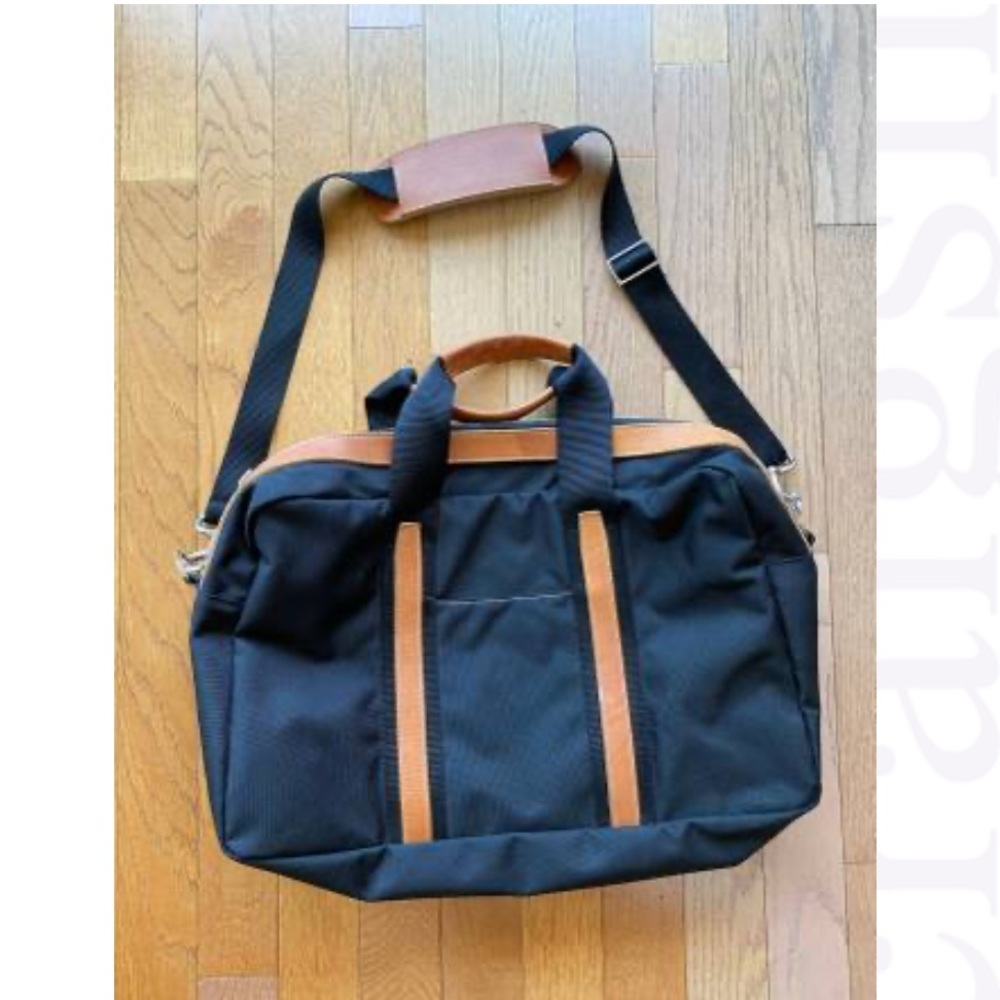 Leather overnight weekender duffel bag Madewell